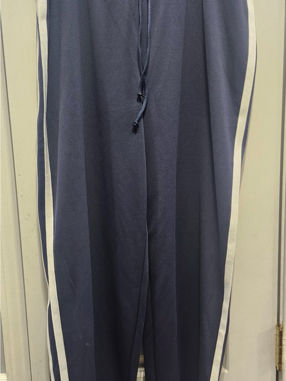 Prospirit Navy Track Pants with White Side Stripes